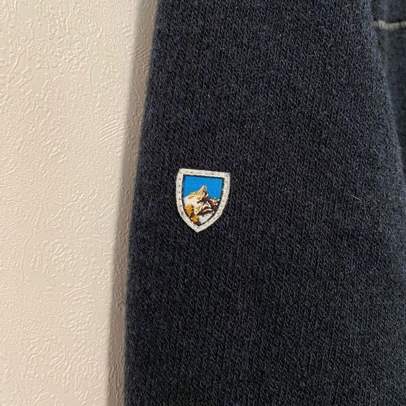 KÜHL Men’s Large Navy Blue Quarter Zip Fleece Pullover Jacket – Outdoor Hiking W - Picture 4 of 5